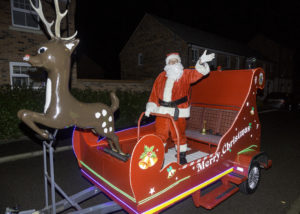 Bourne Lions Santa on his Sleigh