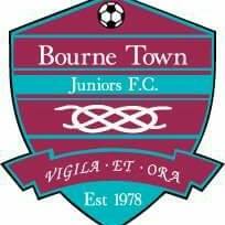 Bourne Town Juniors Football Club Logo"