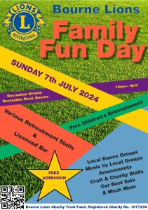 Bourne Lions Fun Day 2024 Flyer